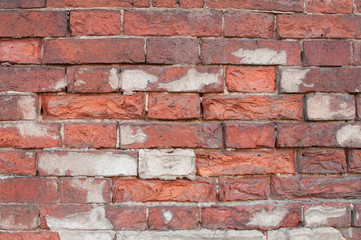 Texture of red brick wall