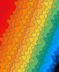 Vector wave background of doodle hand drawn lines