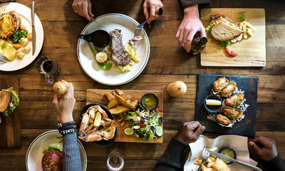 Diverse People Hang Out Pub Friendship