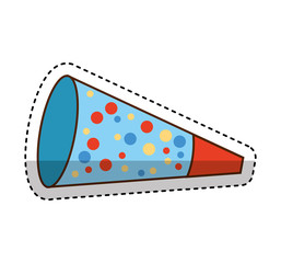 party cornet isolated icon vector illustration design
