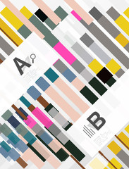 Fototapeta na wymiar Colorful lines, rectangles and stripes with option infographics