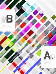 Colorful lines, rectangles and stripes with option infographics