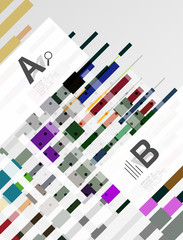 Colorful lines, rectangles and stripes with option infographics