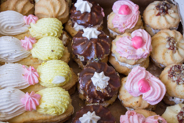 cream cookies top view