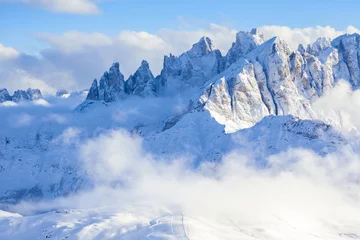 Foto auf Acrylglas Dolomiten San Pellegrino Blick auf die Dolomiten