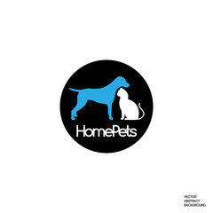Home pets. Animal icon. Cat and Dog