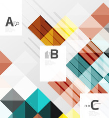 Modern geometrical square banner, minimalistic abstract background