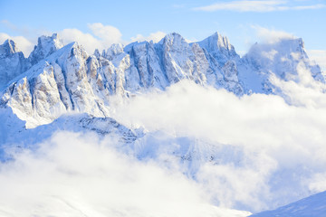 san pellegrino view on the dolomites