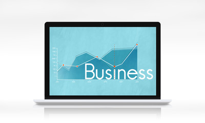 Corporate business line graph report