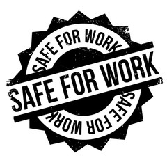 Obraz premium Safe For Work rubber stamp. Grunge design with dust scratches. Effects can be easily removed for a clean, crisp look. Color is easily changed.