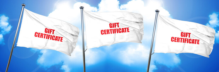 gift certificate, 3D rendering, triple flags
