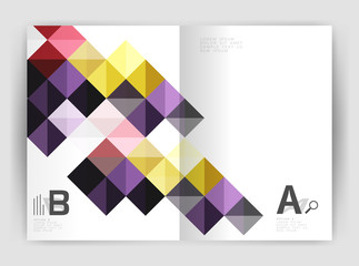 Fototapeta premium Square annual report brochure a4 print template