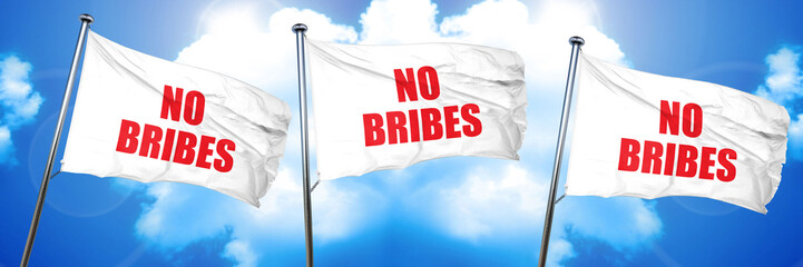 no bribes, 3D rendering, triple flags