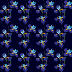 floral pattern with  irises