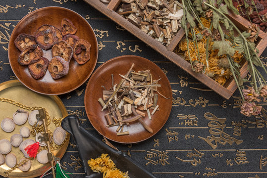 Chinese Herbal Medicine,detail shot image.