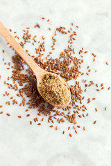Crushed flax seeds