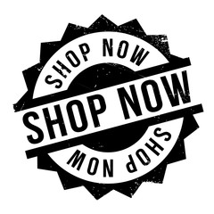 Obraz premium Shop Now rubber stamp. Grunge design with dust scratches. Effects can be easily removed for a clean, crisp look. Color is easily changed.
