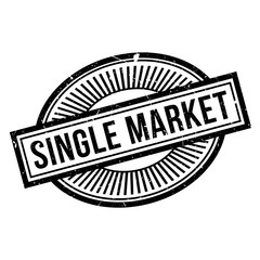 Single Market rubber stamp. Grunge design with dust scratches. Effects can be easily removed for a clean, crisp look. Color is easily changed.