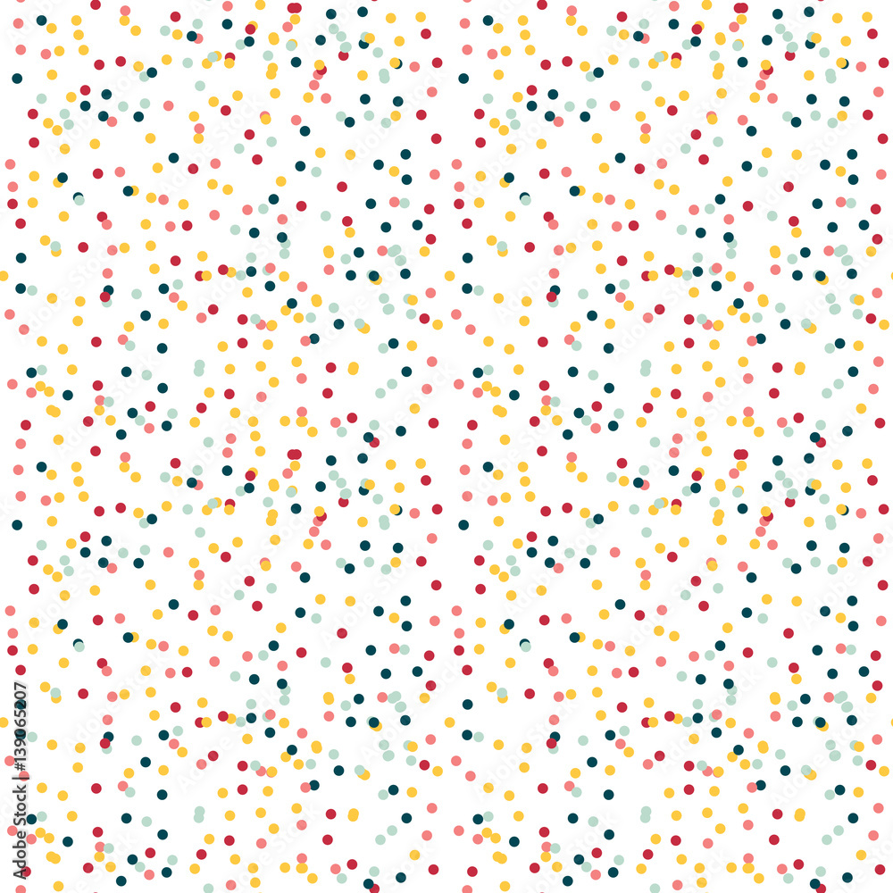 Poster Vector seamless pattern with confetti.