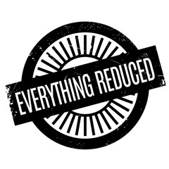 Everything Reduced rubber stamp. Grunge design with dust scratches. Effects can be easily removed for a clean, crisp look. Color is easily changed.