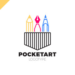 Pocket Art or design Pen, Pencil Logo