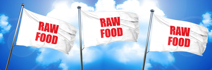 raw food, 3D rendering, triple flags