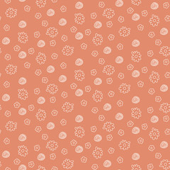 Cute seamless pattern with flowers
