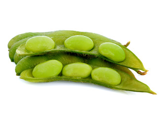 green soybeans Janpan isolated on white background