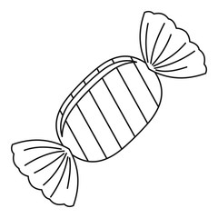 Delicious candy icon, outline style