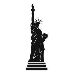 Statue of liberty icon, simple style