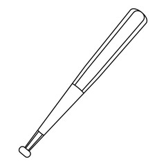 Baseball bat icon, outline style