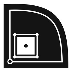 Baseball field icon, simple style