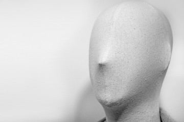 Puppet on a white background with copy space.