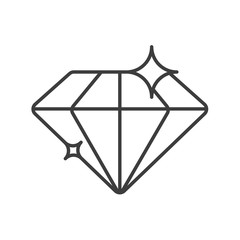 Fototapeta na wymiar Diamond linear icon