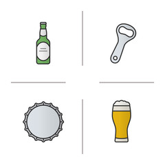 Beer color icons set