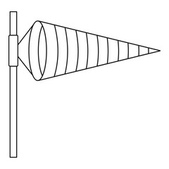 Windsock, icon, outline style