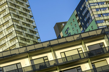 Obraz premium Wienerberg City, modern architecture, flats, Austria, Vienna, 10