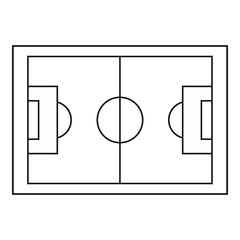 Football pitch icon, simple style