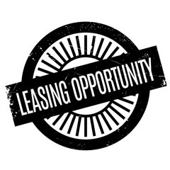 Leasing Opportunity rubber stamp. Grunge design with dust scratches. Effects can be easily removed for a clean, crisp look. Color is easily changed.