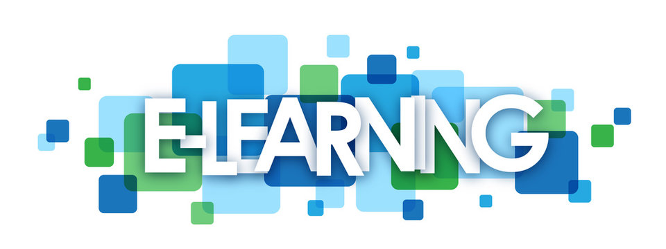 "E-LEARNING" Vector Letters Icon