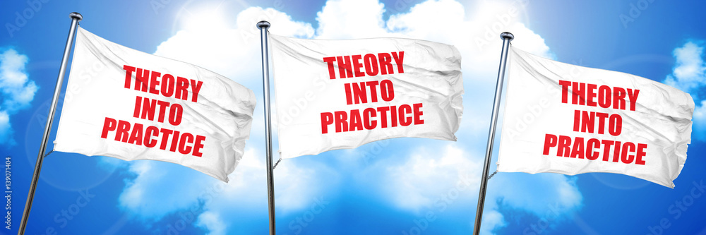 Poster theory into practice, 3d rendering, triple flags