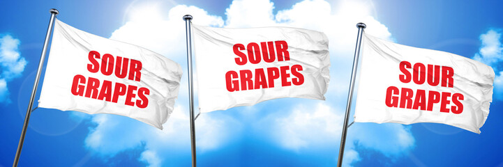 sour grapes, 3D rendering, triple flags