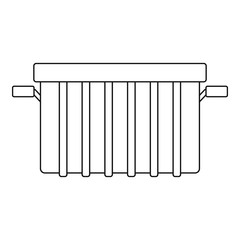 Garbage can icon, outline style