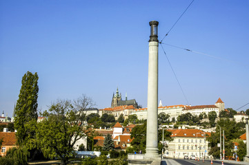 Prague, hill Hradschin with Veits Cathedral, Czech Republic
