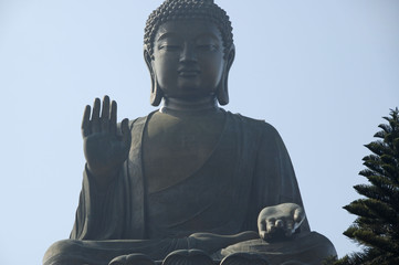 Fototapeta premium Big outdoor buddha Hongkong
