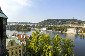 Prague, river Moldova, Czech Republic