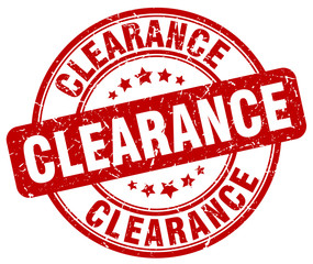 clearance red grunge round vintage rubber stamp