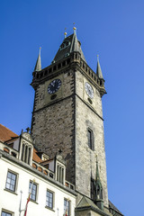 Fototapeta premium Prague, city center, city hall, Czech Republic