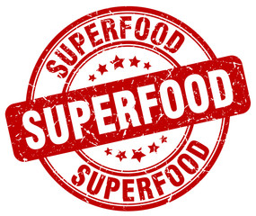 superfood red grunge round vintage rubber stamp