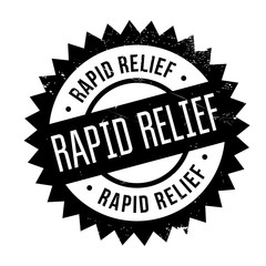 Rapid Relief rubber stamp. Grunge design with dust scratches. Effects can be easily removed for a clean, crisp look. Color is easily changed.